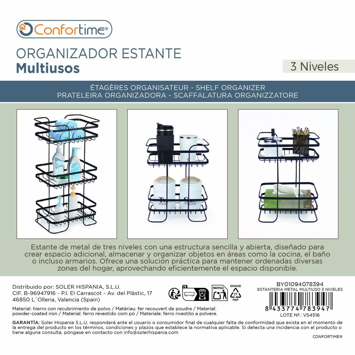 Estantería Confortime Metal (4 Unidades)
