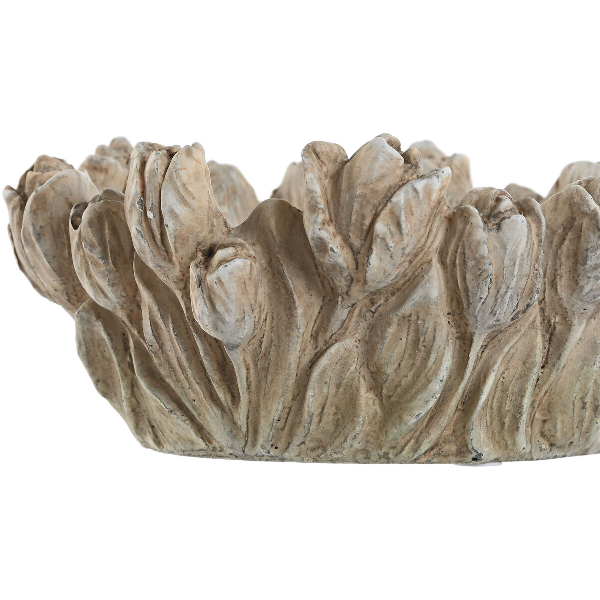 Centro de Mesa Home ESPRIT Gris Cemento 23 x 23 x 10 cm