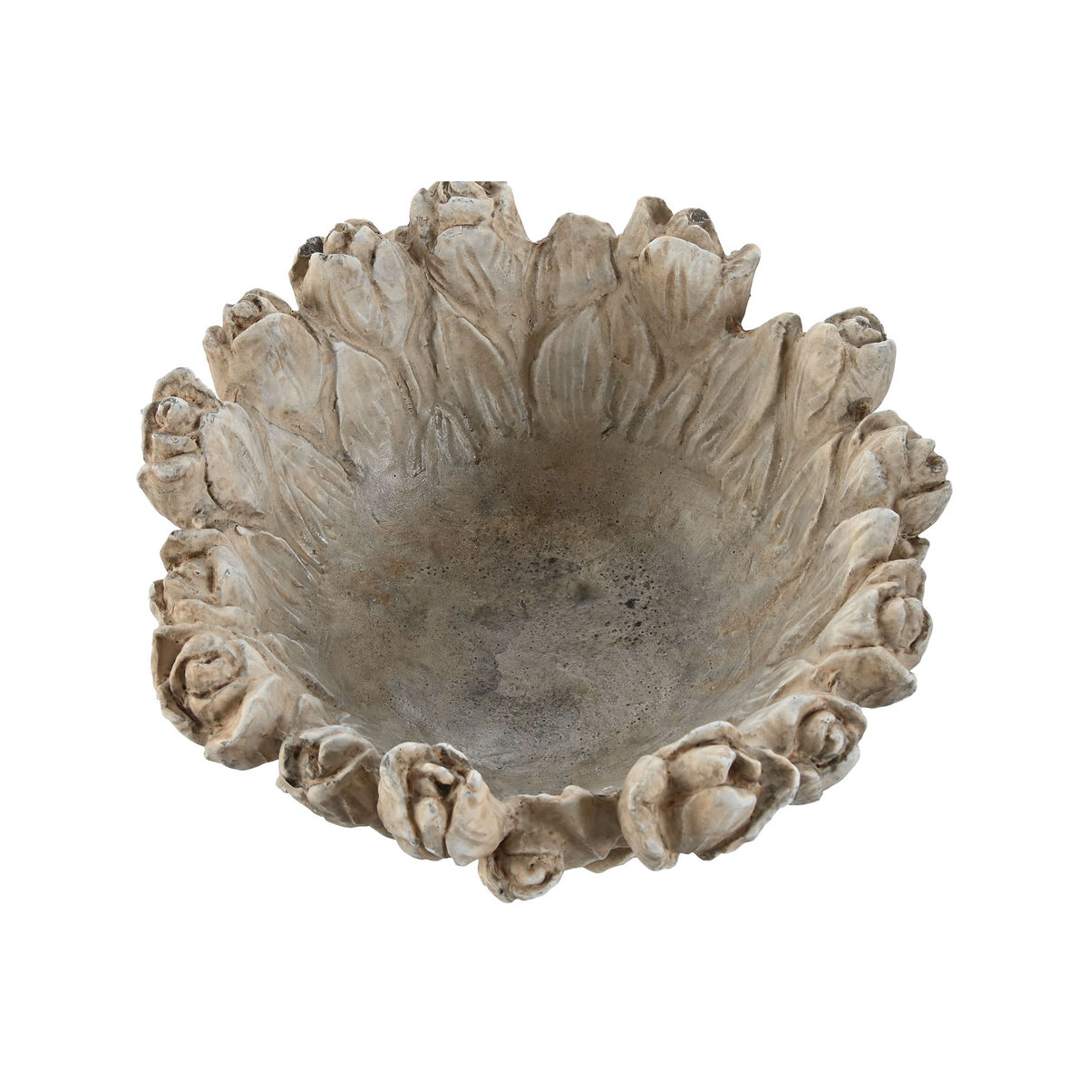 Centro de Mesa Home ESPRIT Gris Cemento 23 x 23 x 10 cm