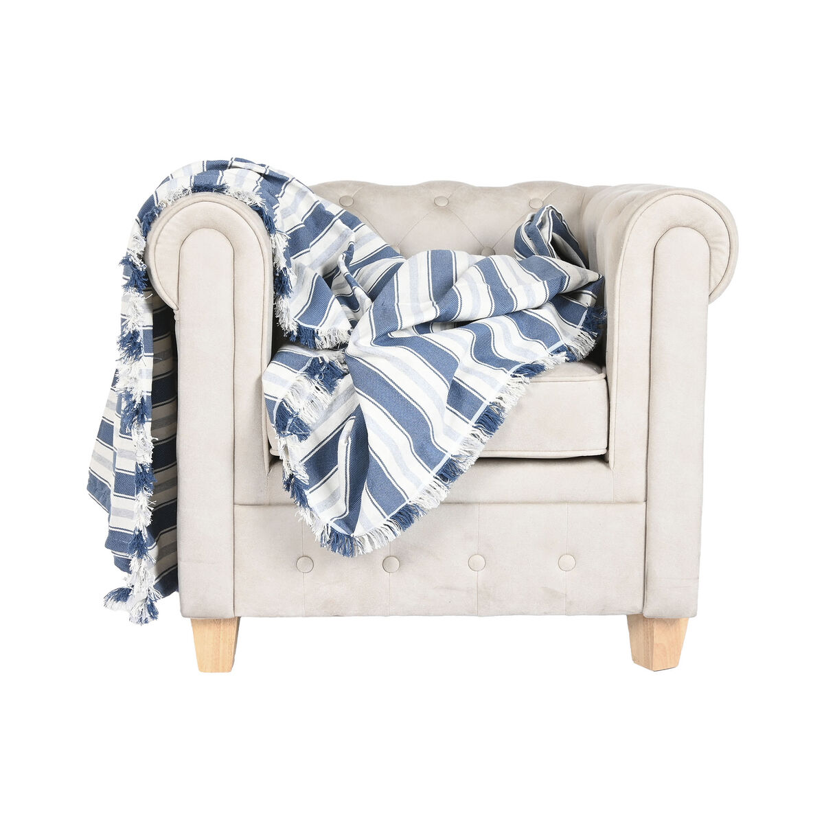 Cubrecamas Home ESPRIT Azul Gris