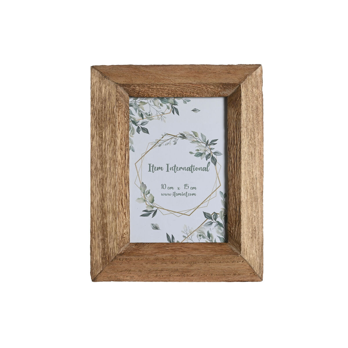 Marco de Fotos Home ESPRIT Natural Cristal Madera de mango