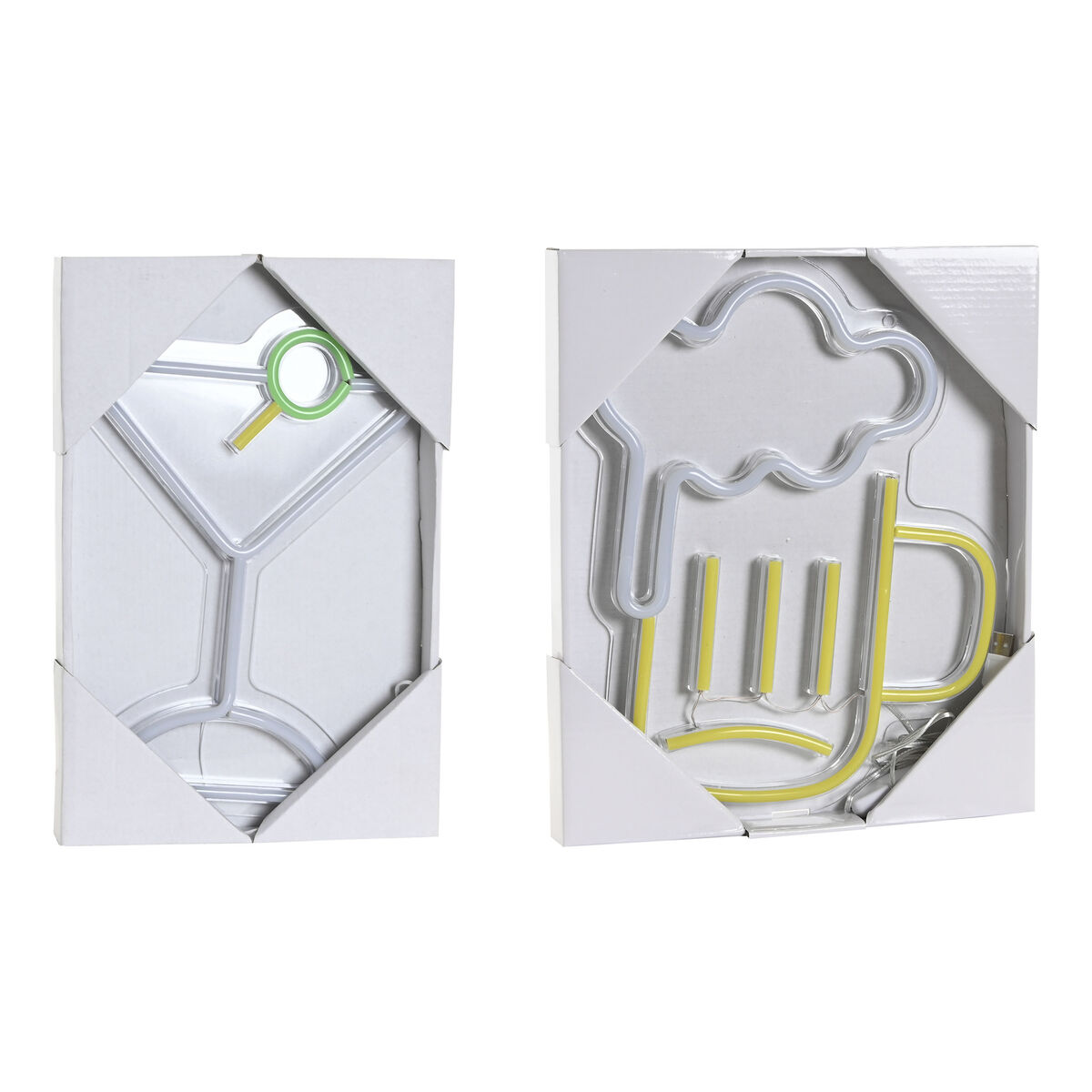 Decoración luminosa Home ESPRIT Acrílico Urbano 21 X 1,5 X 30 CM (2 Unidades)