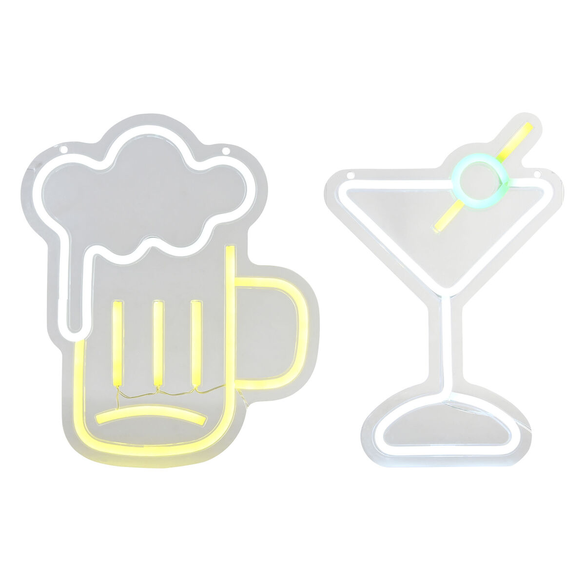 Decoración luminosa Home ESPRIT Acrílico Urbano 21 X 1,5 X 30 CM (2 Unidades)