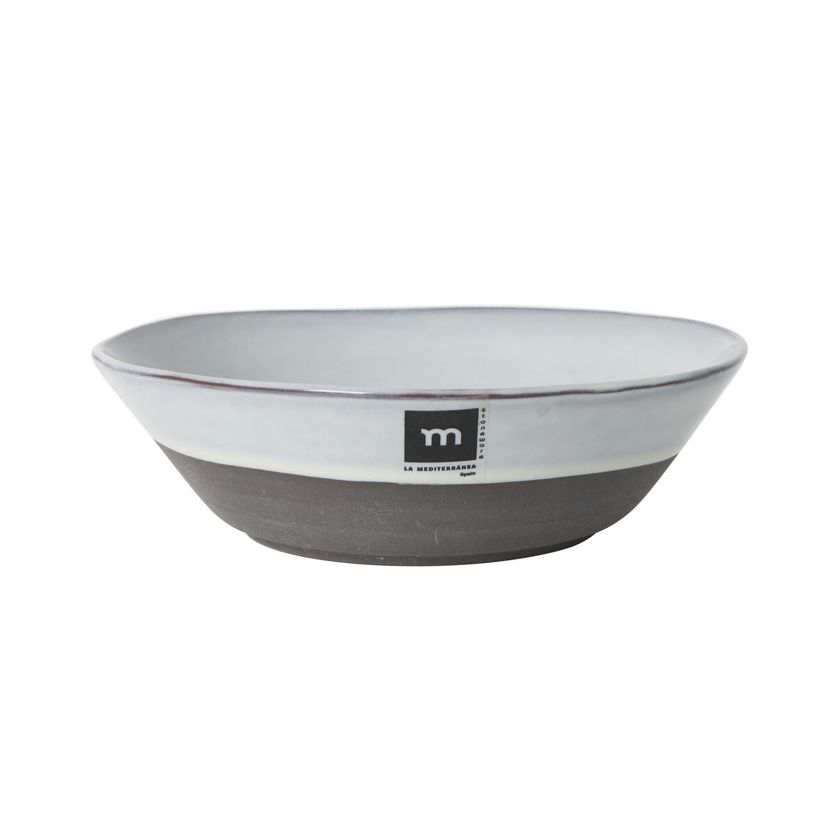 Plato Hondo La Mediterránea Black clay