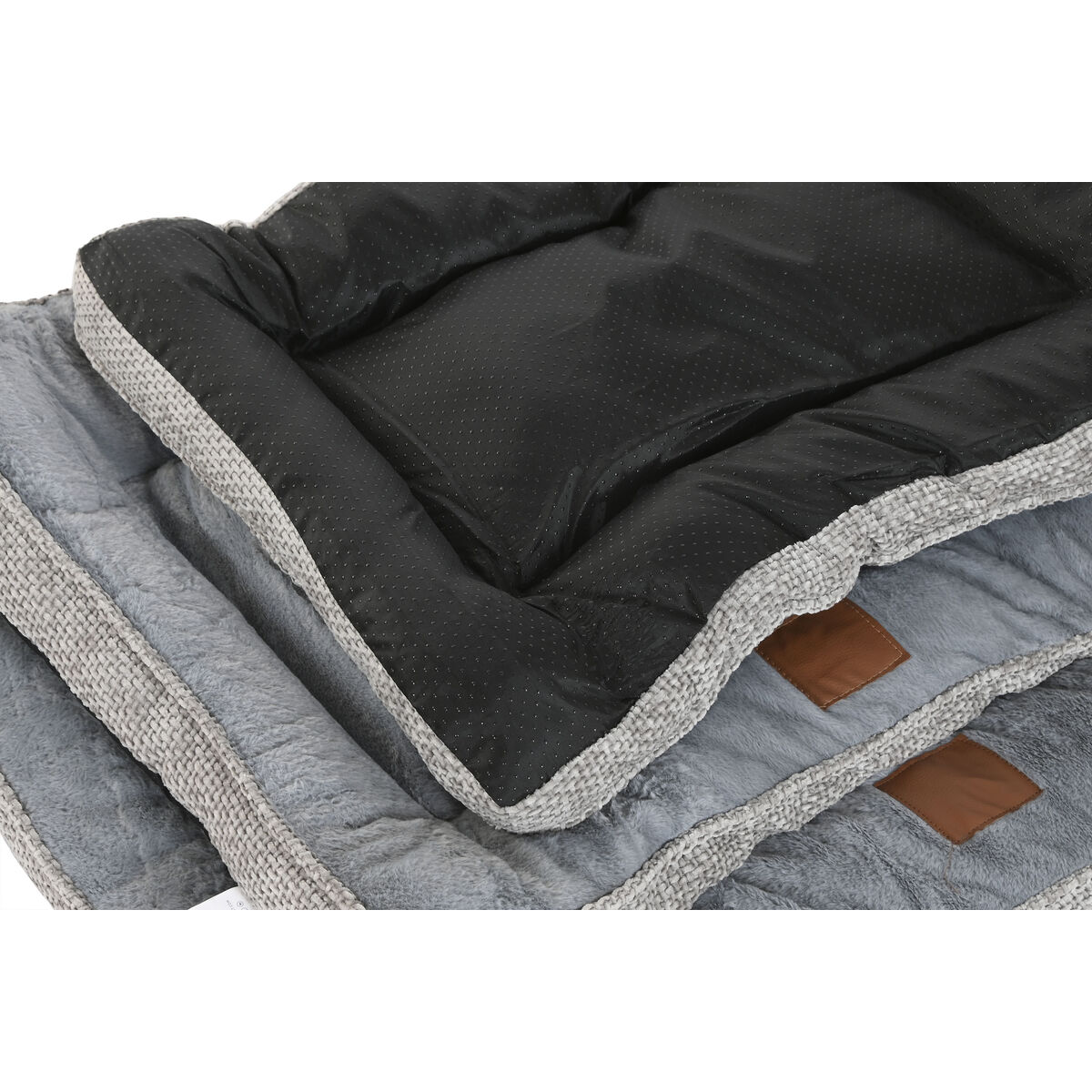 Cama para mascota Home ESPRIT Azul Gris Gris claro 85 X 70 X 8 CM 2 Unidades