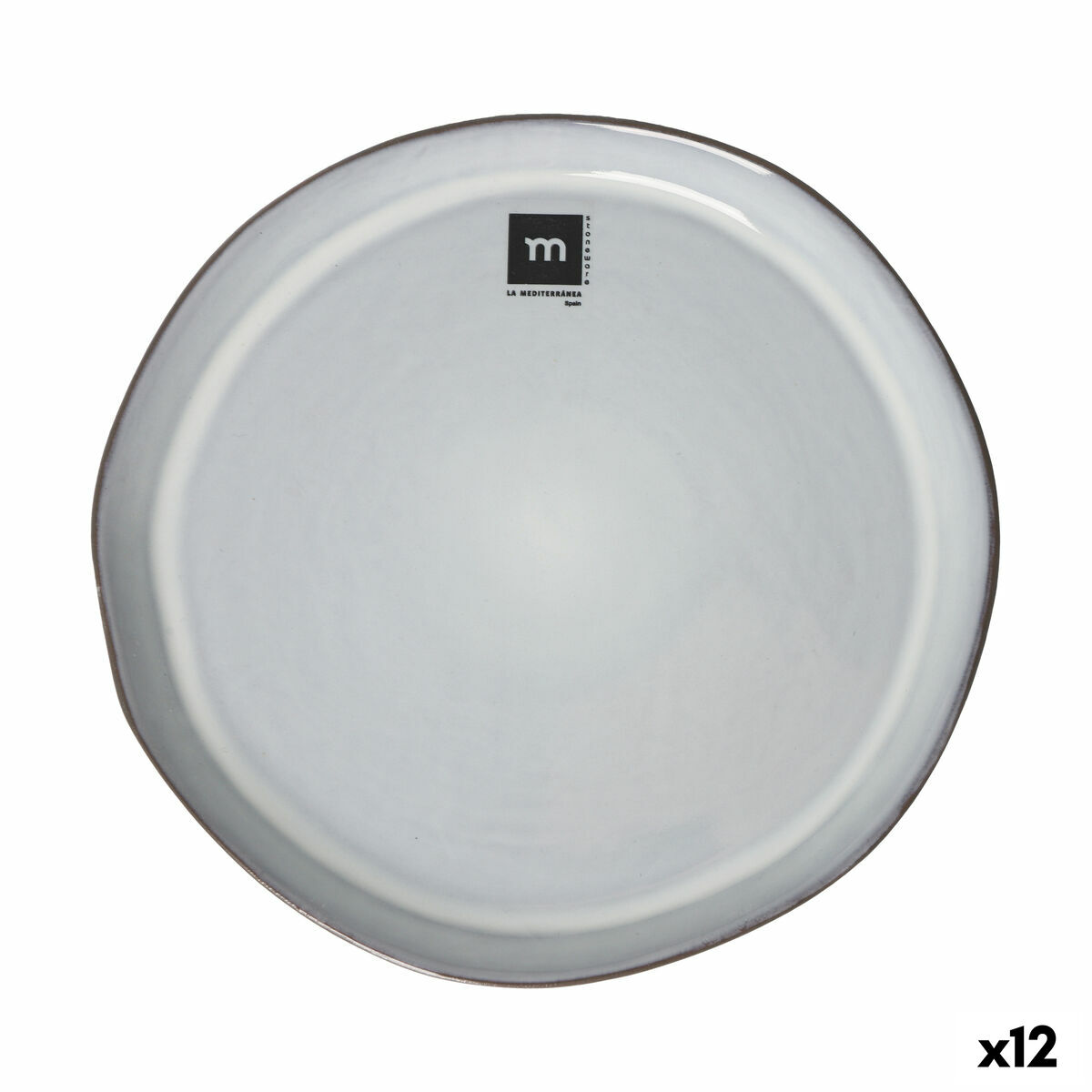 Plato Llano La Mediterránea Black clay