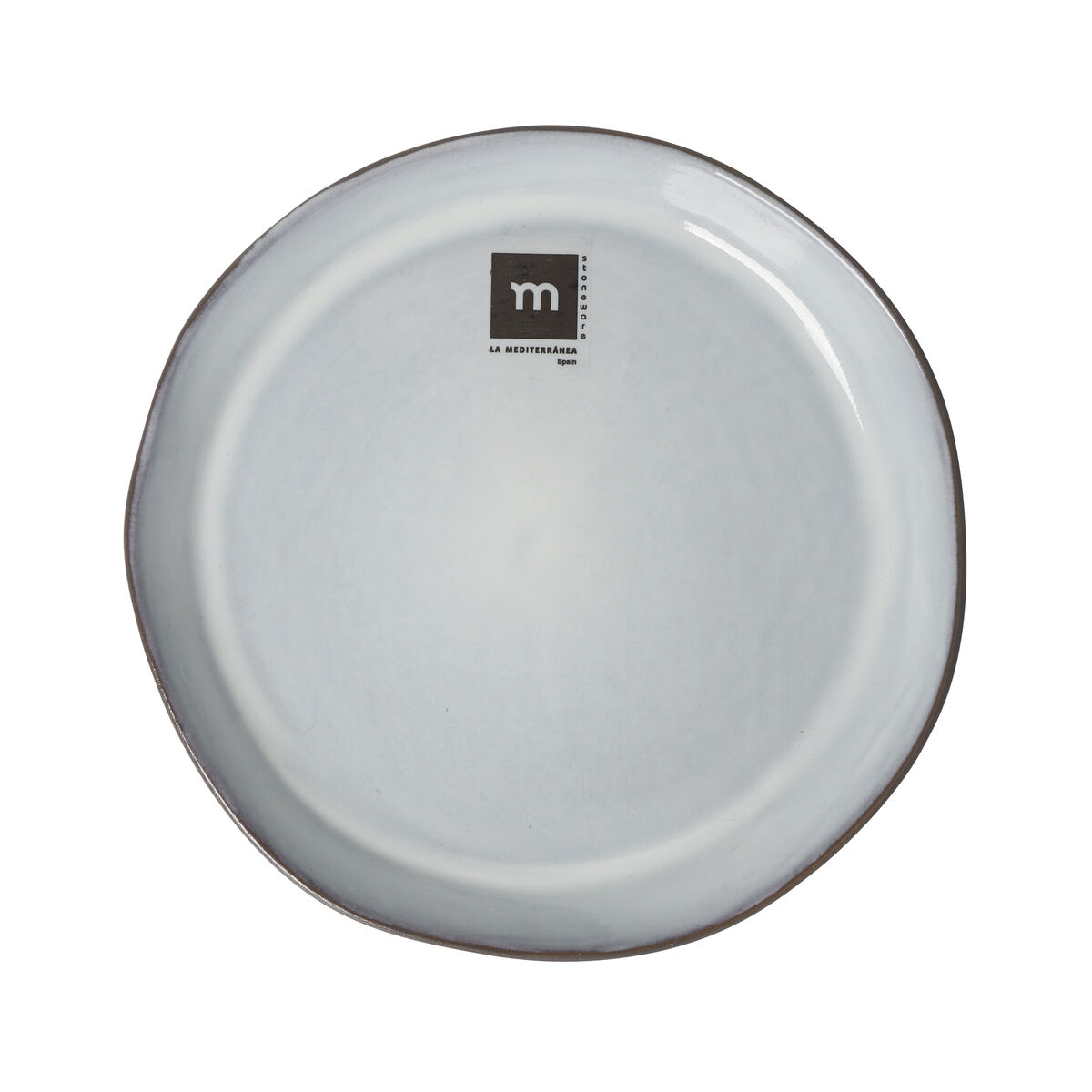 Plato Llano La Mediterránea Black clay