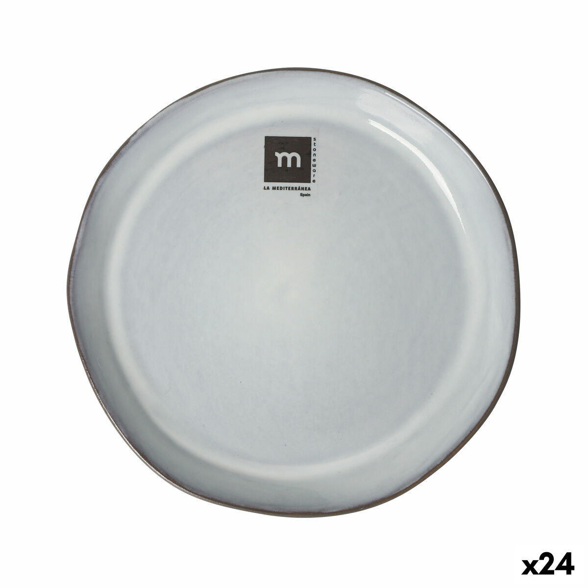 Plato Llano La Mediterránea Black clay