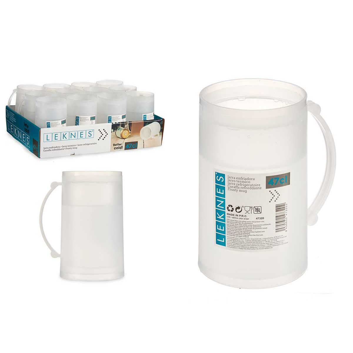 Jarra Térmica Leknes Transparente 473 ml (12 Unidades)