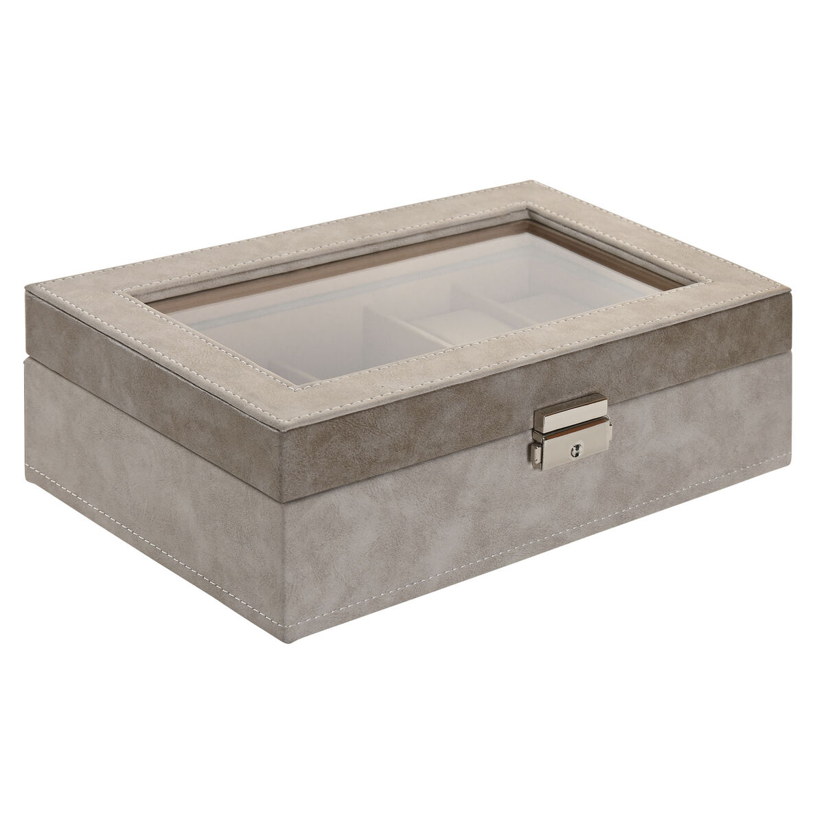 Caja-Joyero Home ESPRIT Marrón Gris Poliuretano Madera MDF 25,00, X 16,5 X 8 CM
