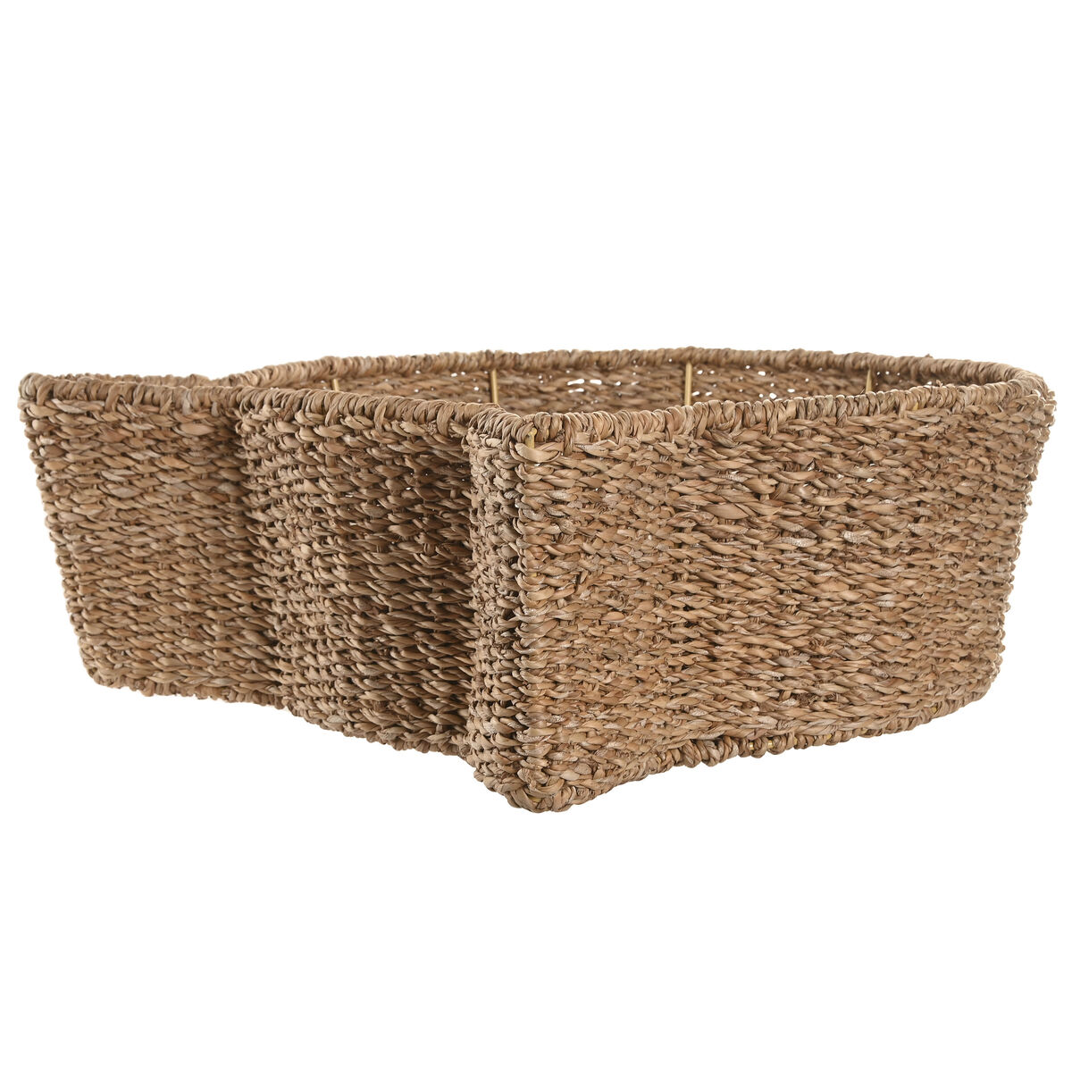 Cama para mascota Home ESPRIT Blanco Natural Fibra natural 55 X 45 X 18 CM