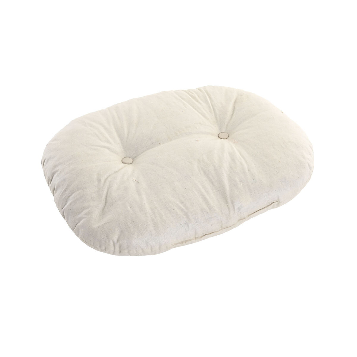 Cama para mascota Home ESPRIT Blanco Natural Fibra natural 55 X 45 X 18 CM