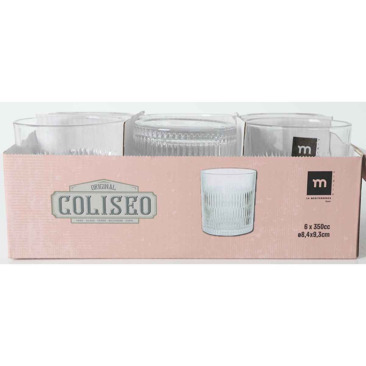 Vaso de agua La Mediterránea Coliseo (48 Unidades)