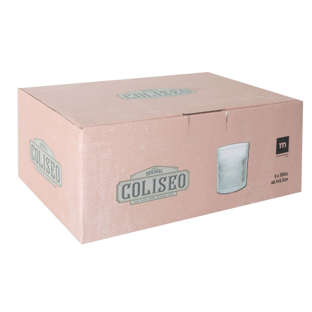 Vaso de agua La Mediterránea Coliseo (48 Unidades)