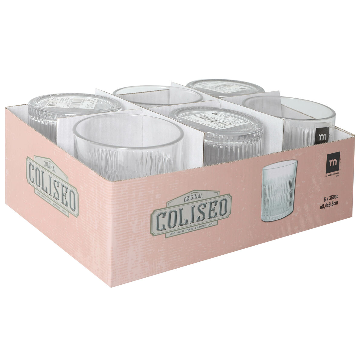 Vaso de agua La Mediterránea Coliseo (48 Unidades)