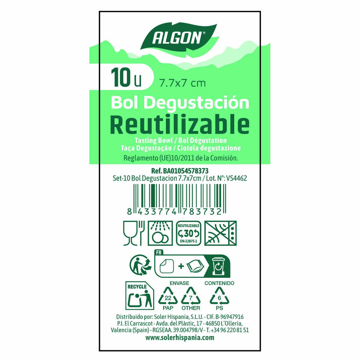 Bol para Aperitivos Algon 10 Piezas (24 Unidades)