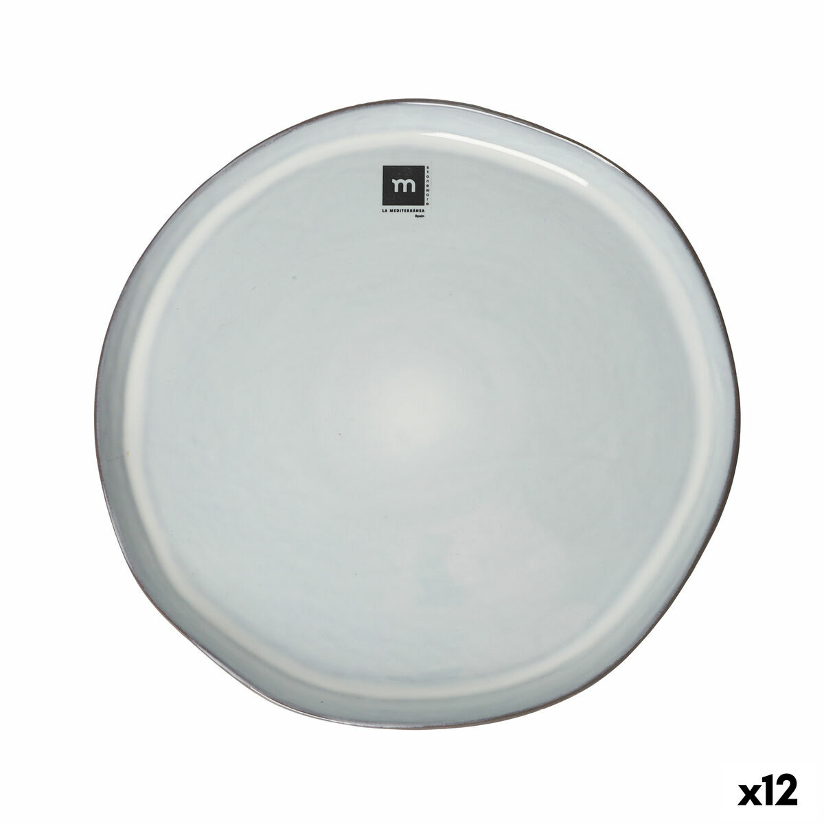 Plato Llano La Mediterránea Black clay