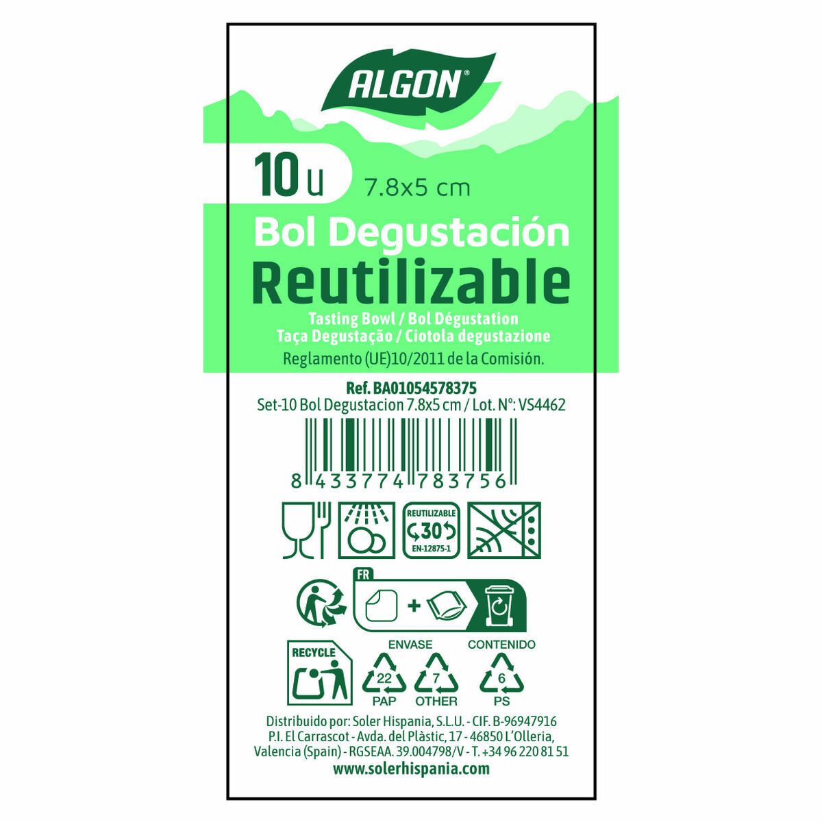 Bol para Aperitivos Algon 10 Piezas (24 Unidades)