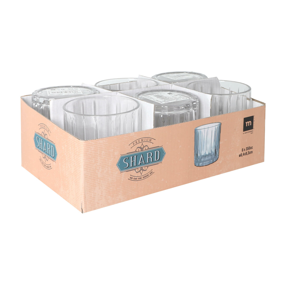 Vaso de agua La Mediterránea Shard (48 Unidades)