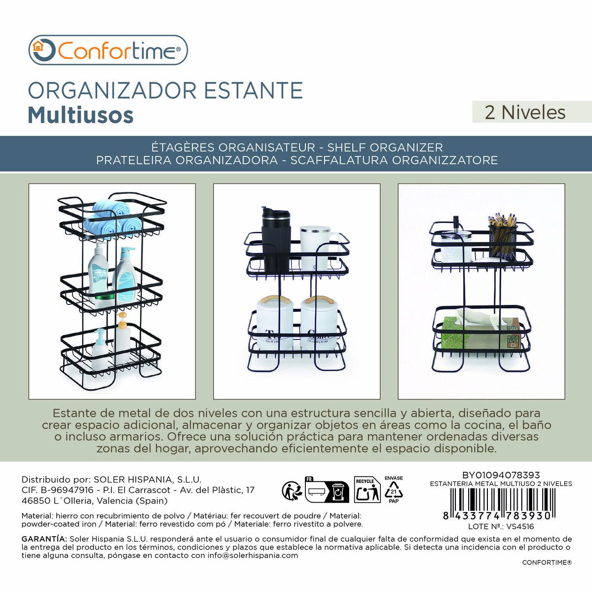 Estantería Confortime Metal (4 Unidades)