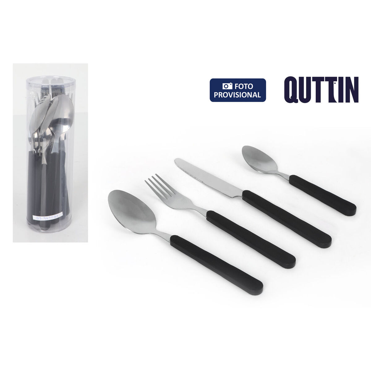 Cubertería Quttin Plástico 16 Piezas (6 Unidades)