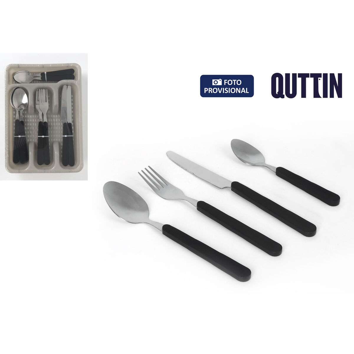 Cubertería Quttin Atenas Plástico 17 Piezas (6 Unidades)