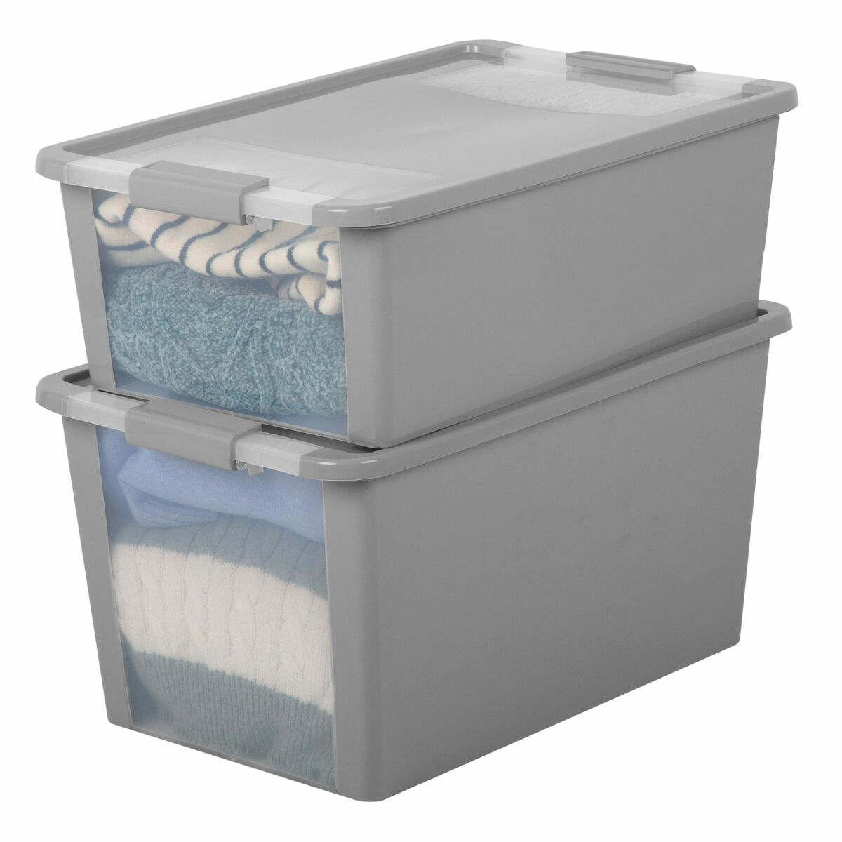 Caja de Almacenaje Curver Gris Plástico 40 L 55 x 28 x 35 cm (5 Unidades)