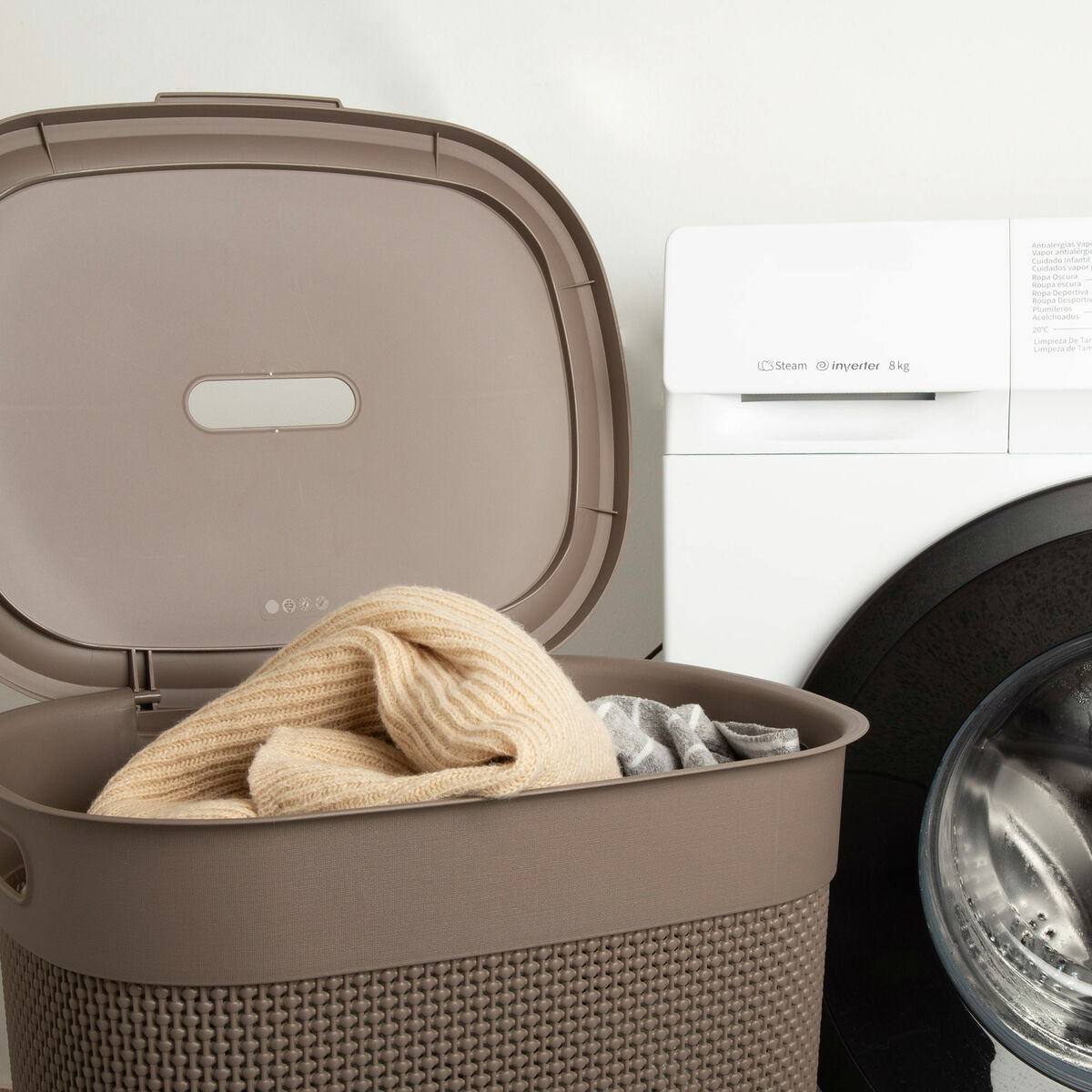 Cesto para la Ropa Curver Marrón Plástico 55 L 44 x 61 x 35 cm (8 Unidades)