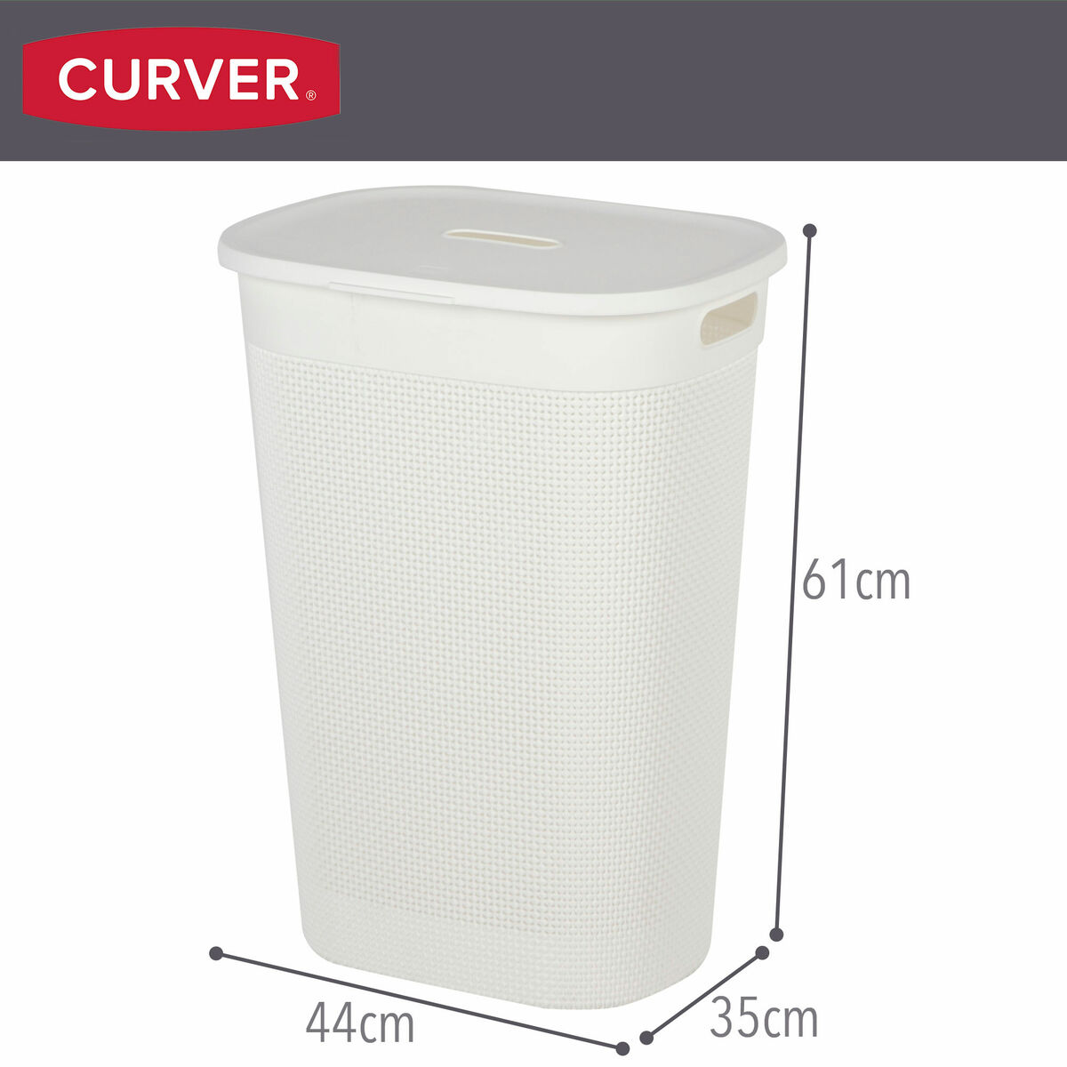 Cesto para la Ropa Curver Blanco Plástico 55 L 44 x 61 x 35 cm (8 Unidades)