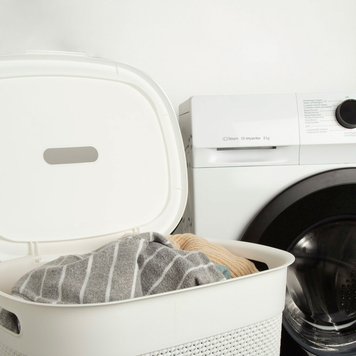 Cesto para la Ropa Curver Blanco Plástico 55 L 44 x 61 x 35 cm (8 Unidades)