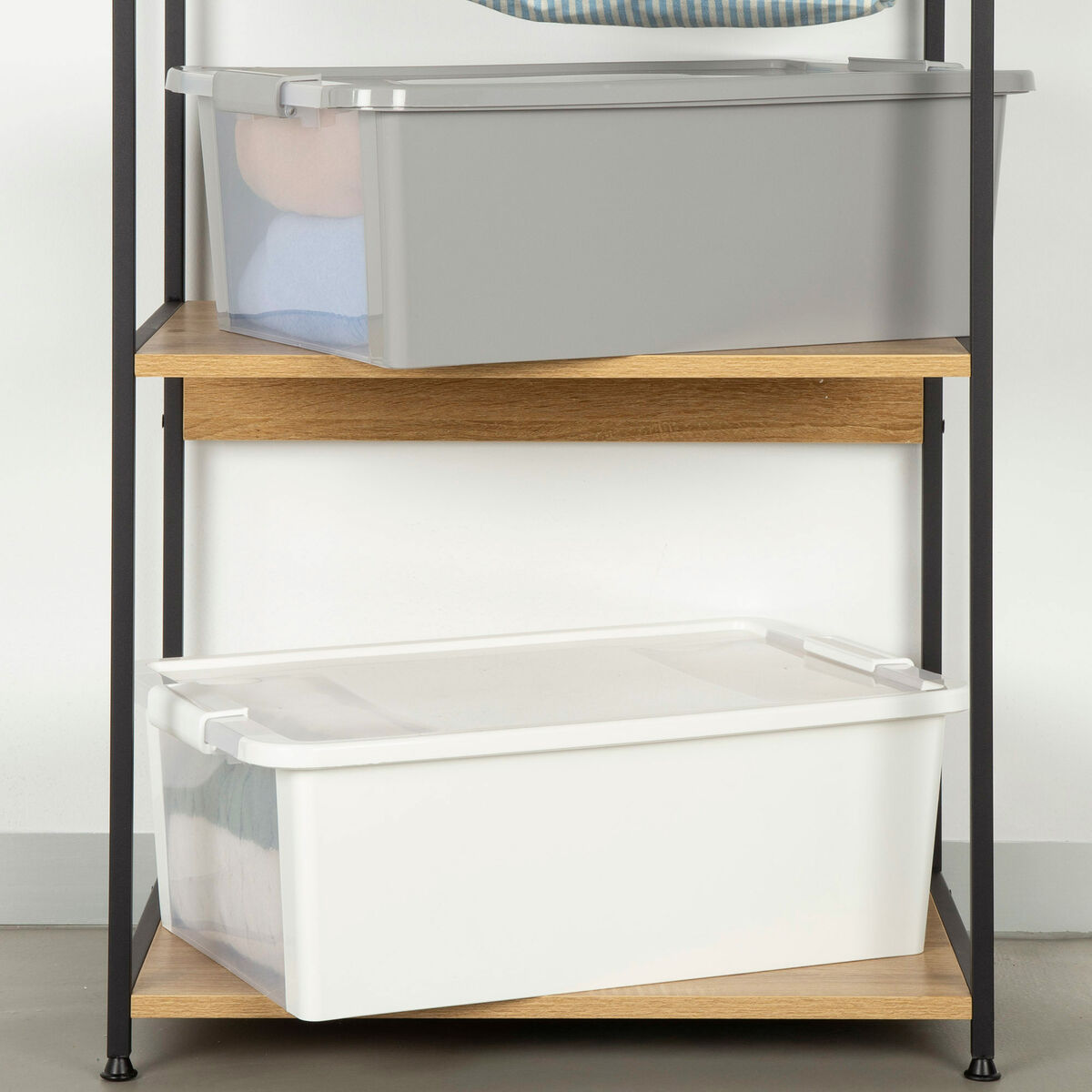Caja de Almacenaje con Tapa Curver Blanco Plástico 26 L 55 x 19 x 35 cm (7 Unidades)