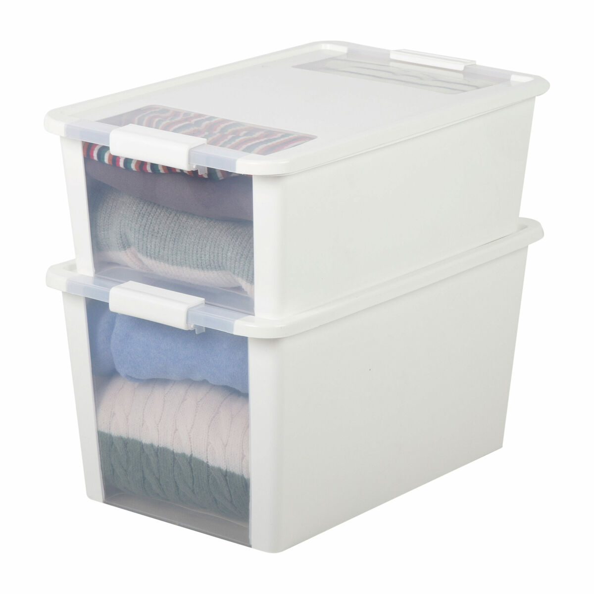 Caja de Almacenaje con Tapa Curver Blanco Plástico 40 L 55 x 28 x 35 cm (5 Unidades)