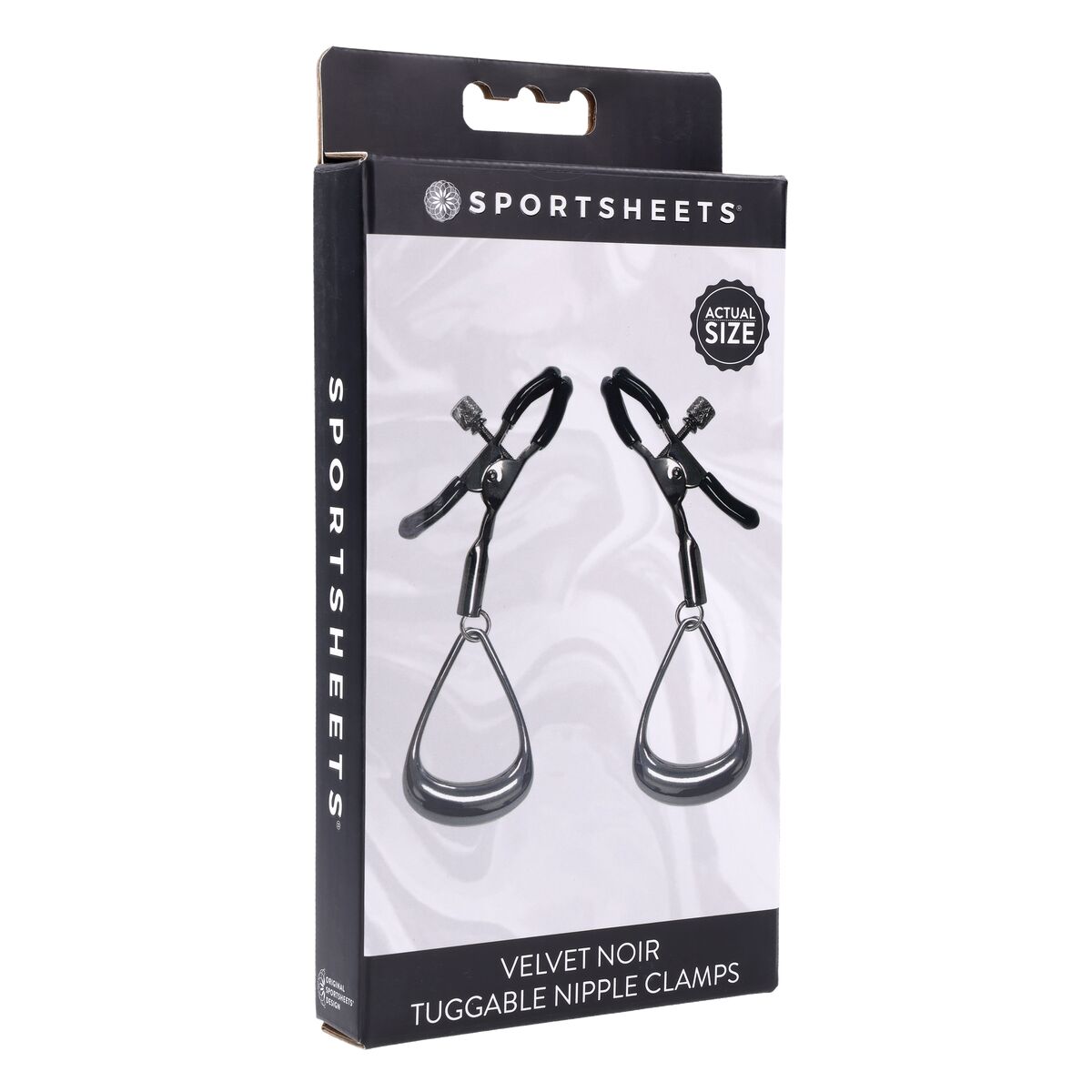 Cadena Con Pinzas Para Pezones Sportsheets Velvet Noir