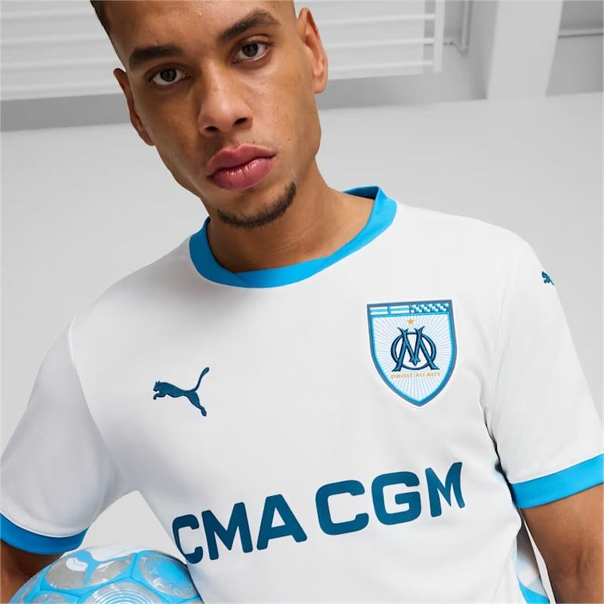 Camiseta de Fútbol de Manga Corta Hombre Puma Olympique de Marseille Home 24/25