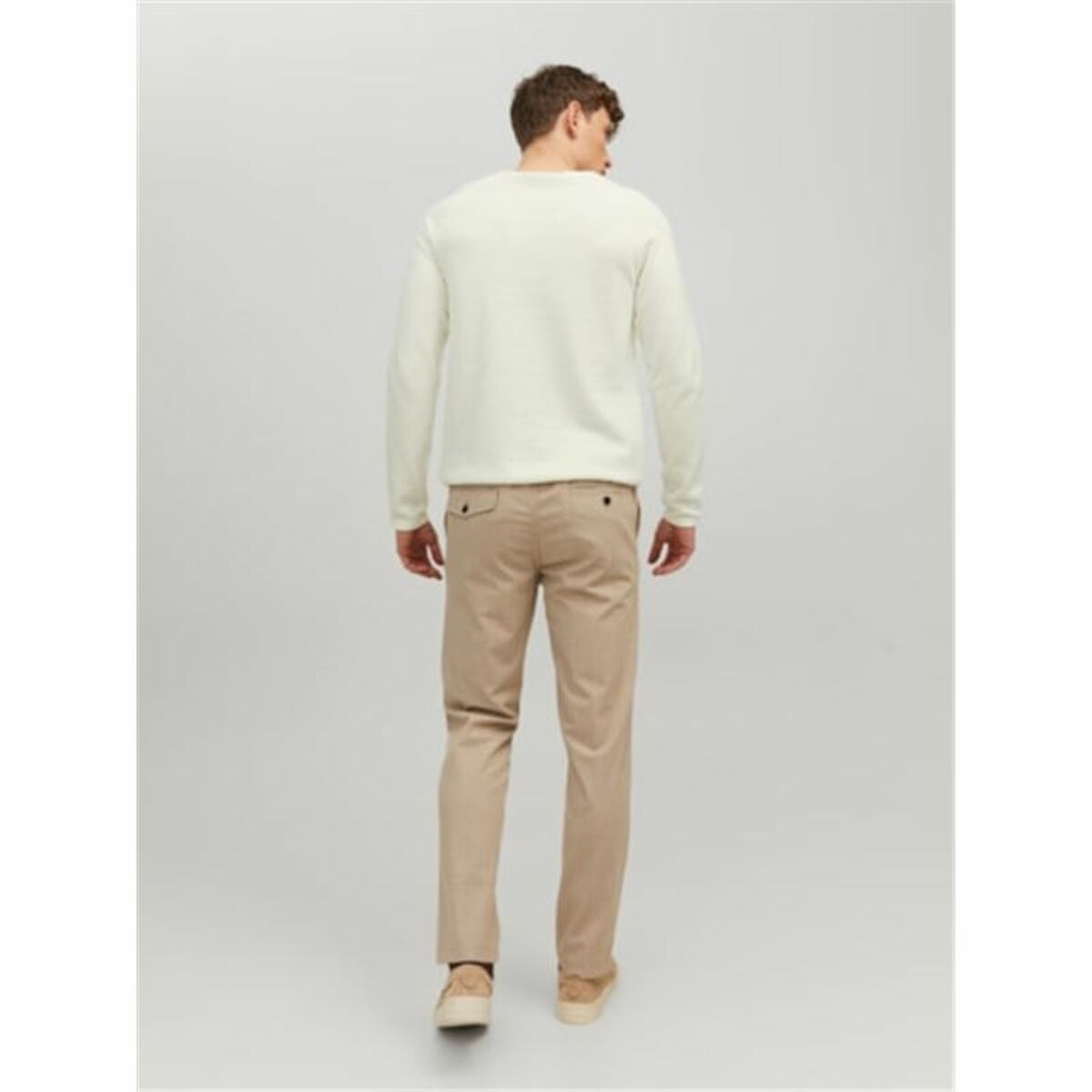 Sudadera sin Capucha Hombre Jack & Jones ehill Knit Cloud Dancer