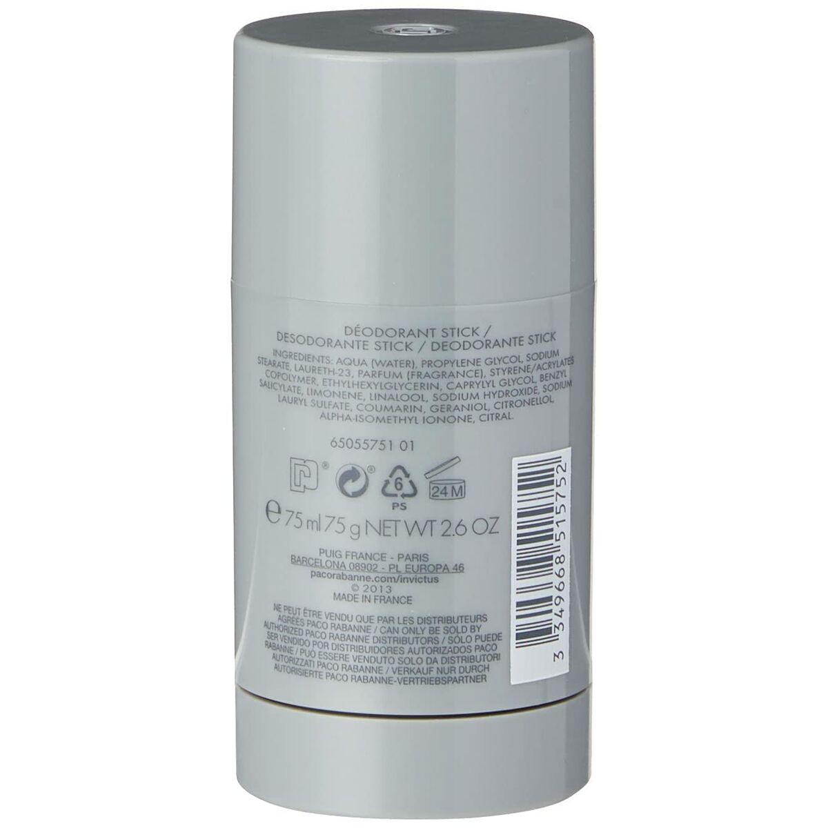 Desodorante en Stick Paco Rabanne Invictus 75 ml