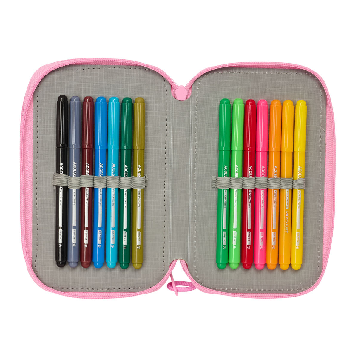 Portatodo BlackFit8 Smile Azul Rosa 12,5 x 19,5 x 5,5 cm 37 Piezas