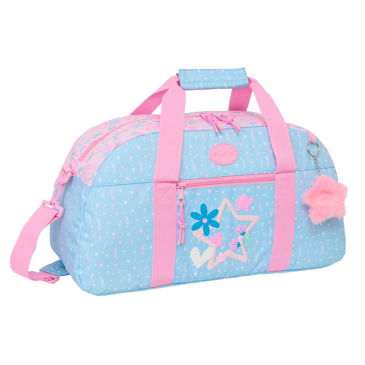 Bolsa de Deporte BlackFit8 Smile Rosa Azul claro 50 x 26 x 20 cm