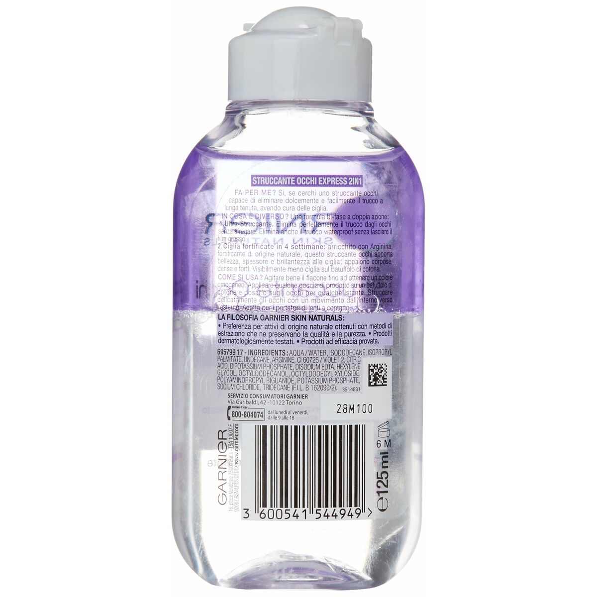 Desmaquillante Facial Garnier Struccante Occhi Express 2 In 1 125 ml