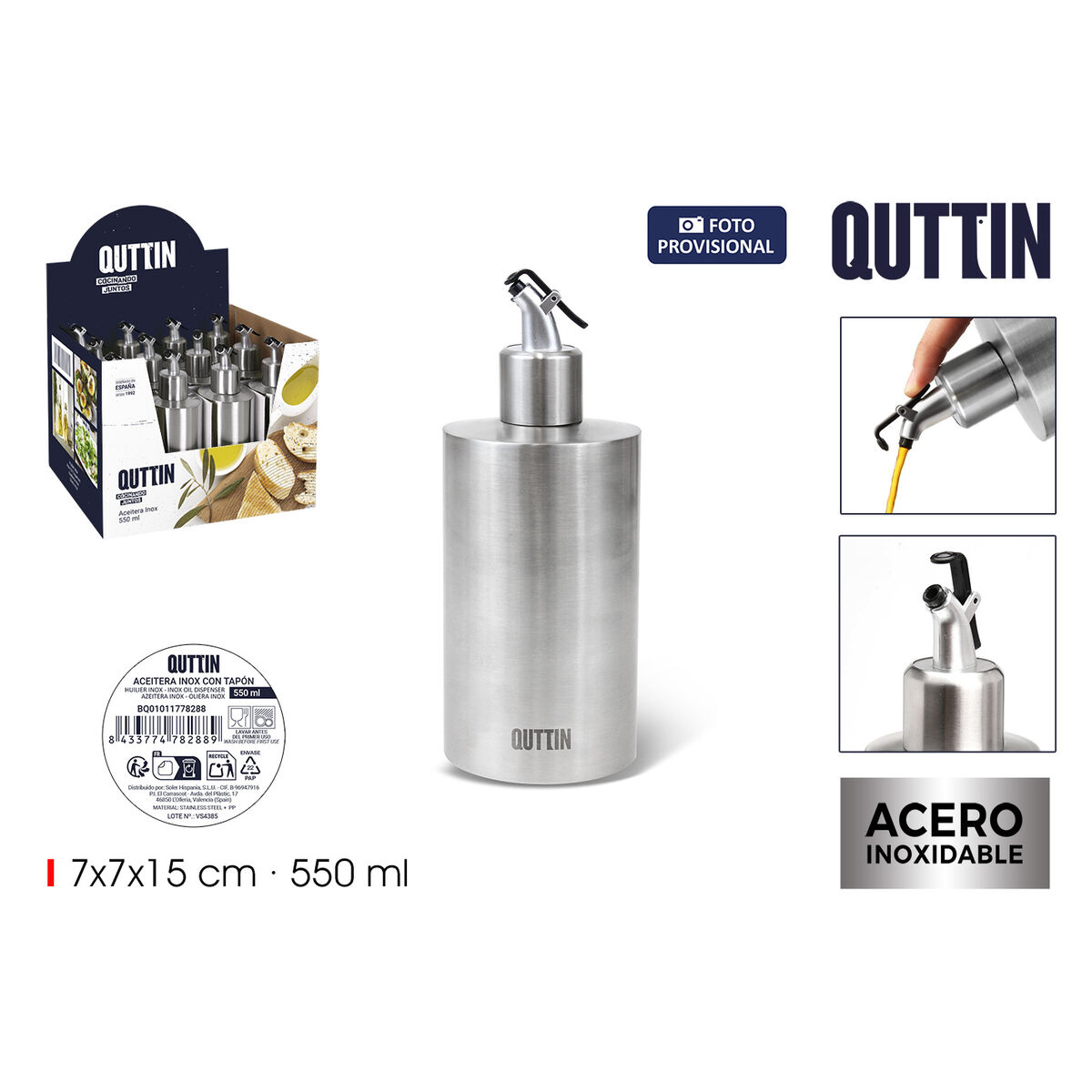 Aceitera Quttin (12 Unidades)