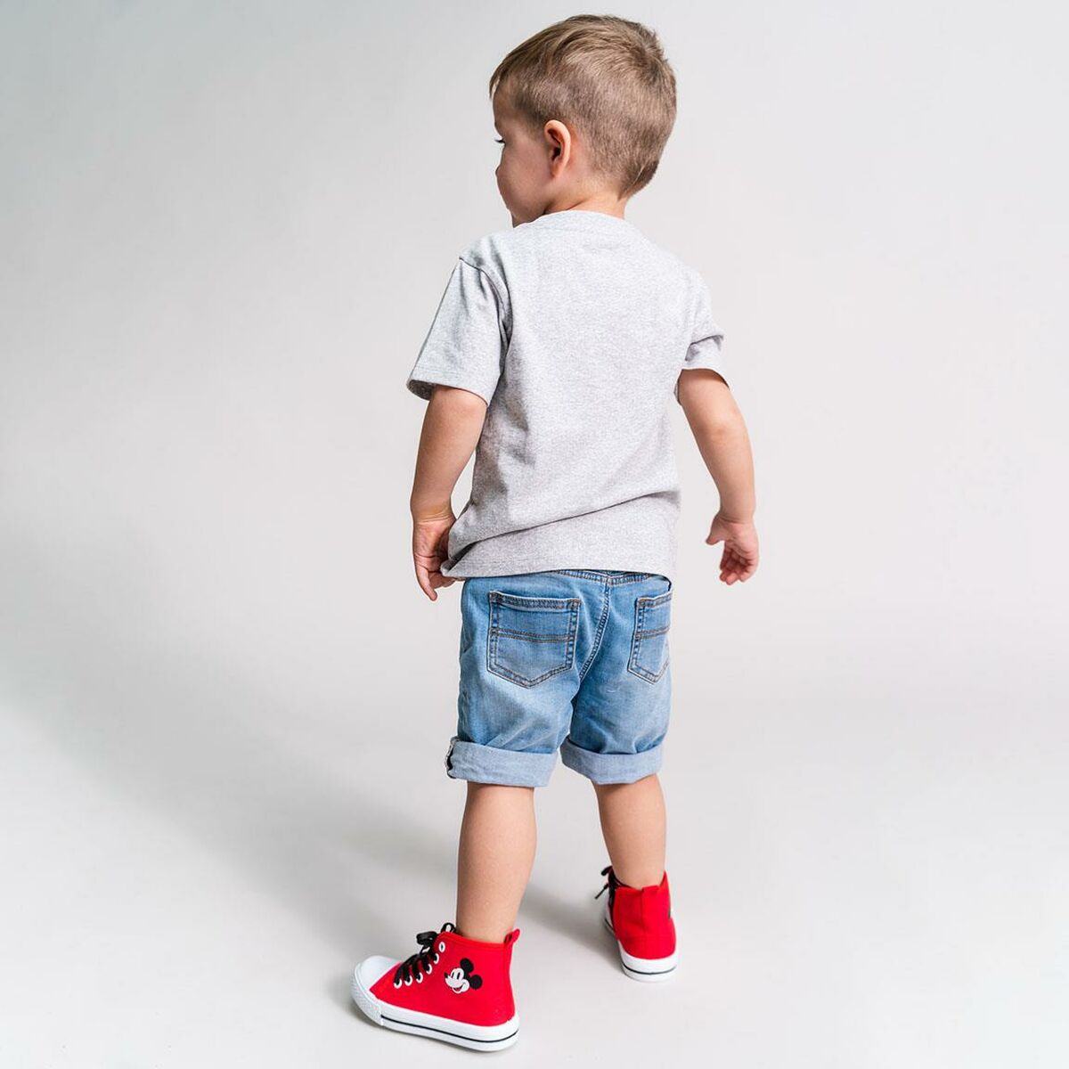 Camiseta de Manga Corta Infantil Minnie Mouse Gris 3 Años