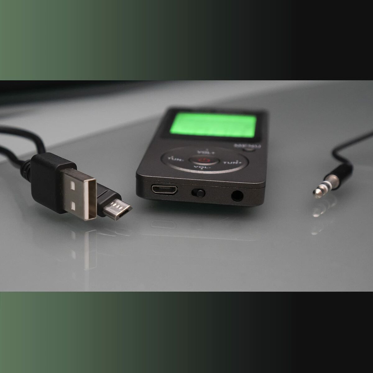 Radio Portátil ELBE RF-95 Gris oscuro Deportiva AM/FM