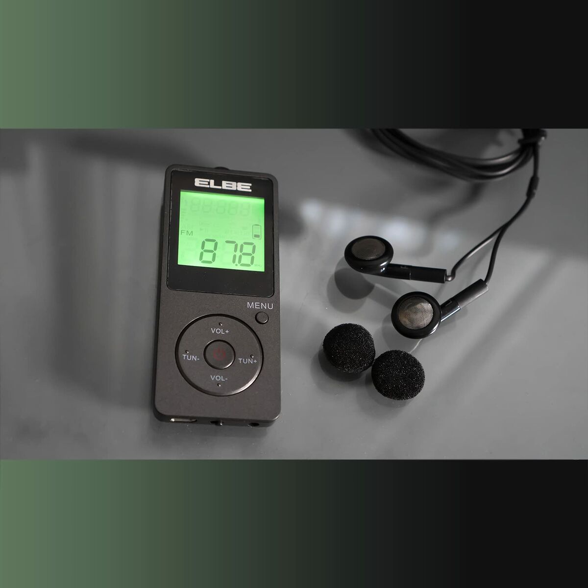 Radio Portátil ELBE RF-95 Gris oscuro Deportiva AM/FM