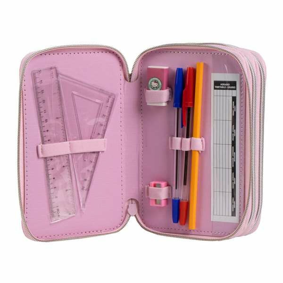 Plumier Hello Kitty Rosa 12,5 x 6,5 x 19,5 cm