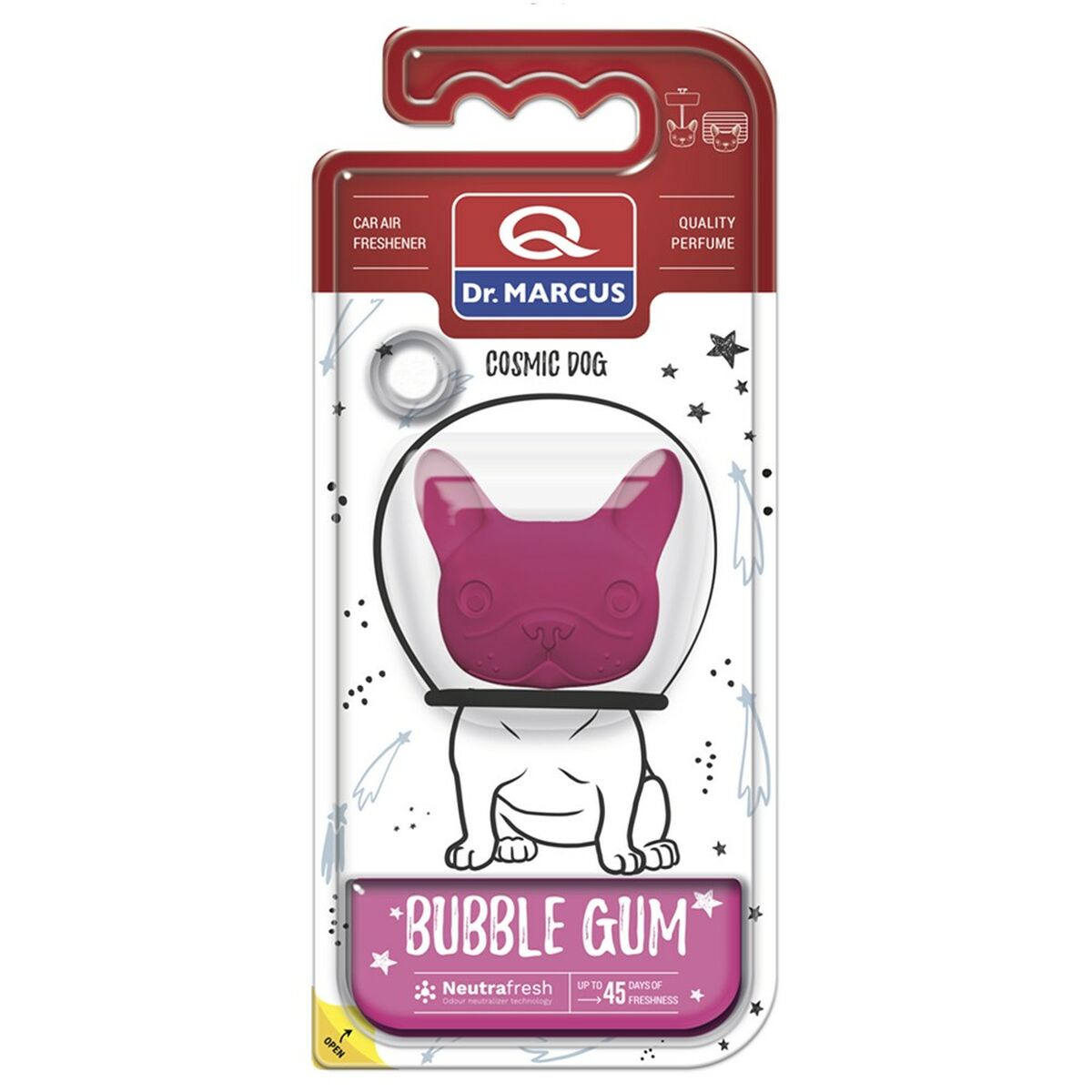 Ambientador para Coche Dr Marcus Cosmic Dog Chicle Plástico Colgante