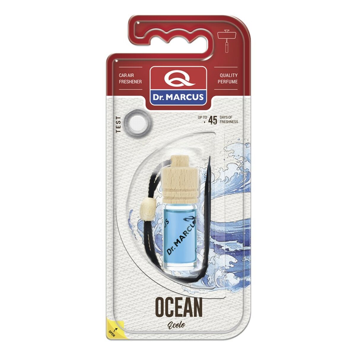 Ambientador para Coche Dr Marcus Ecolo Ocean 4,5 ml Madera Cristal Fragancia Colgante 4 Piezas