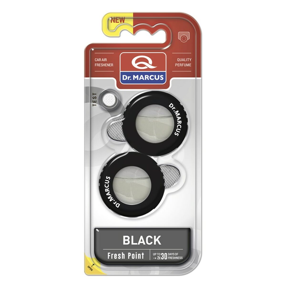 Ambientador para Coche Dr Marcus Fresh Point black 2,5 ml Plástico Fragancia 2 Piezas (2 Unidades)