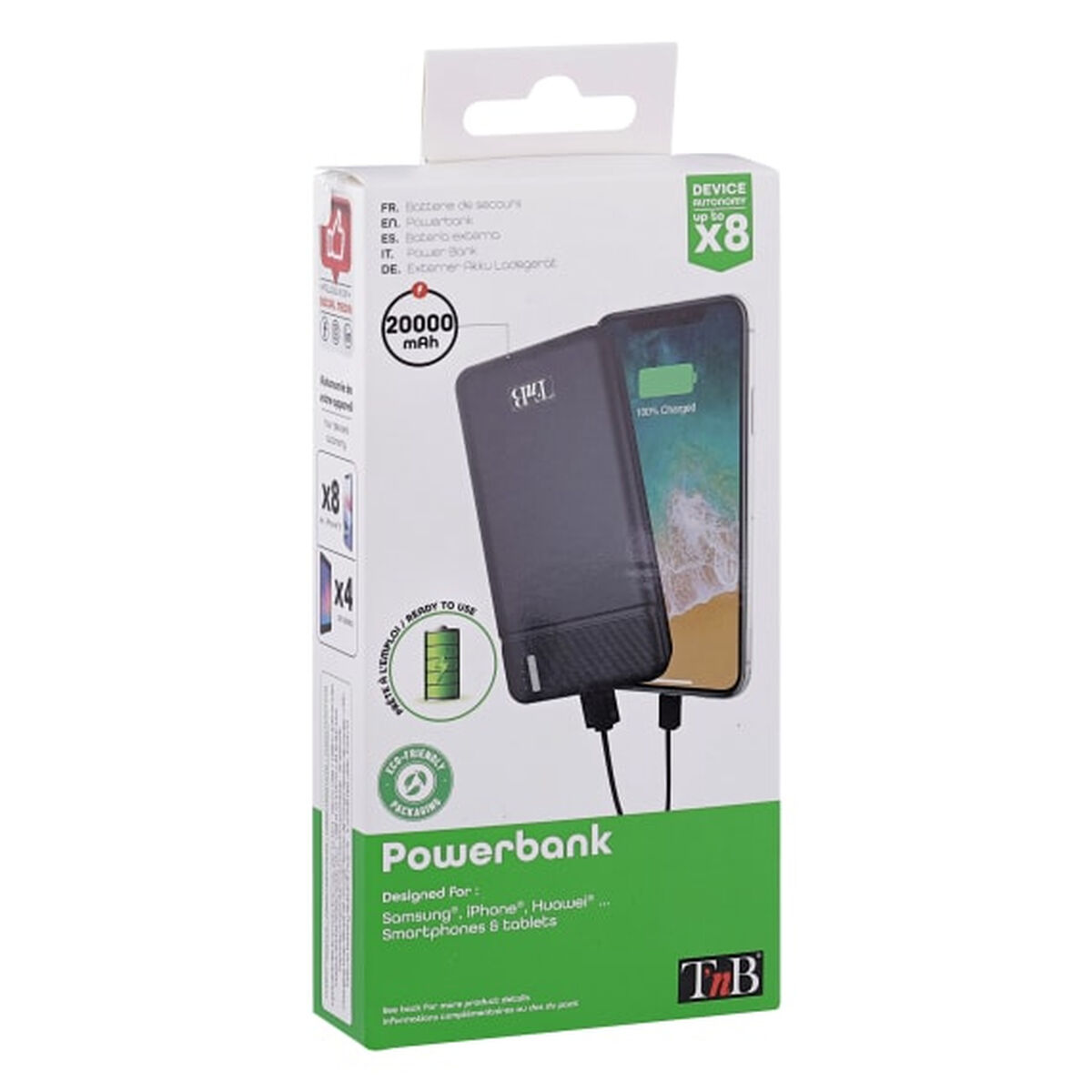 Powerbank T'NB PBU20000 Negro 20000 mAh