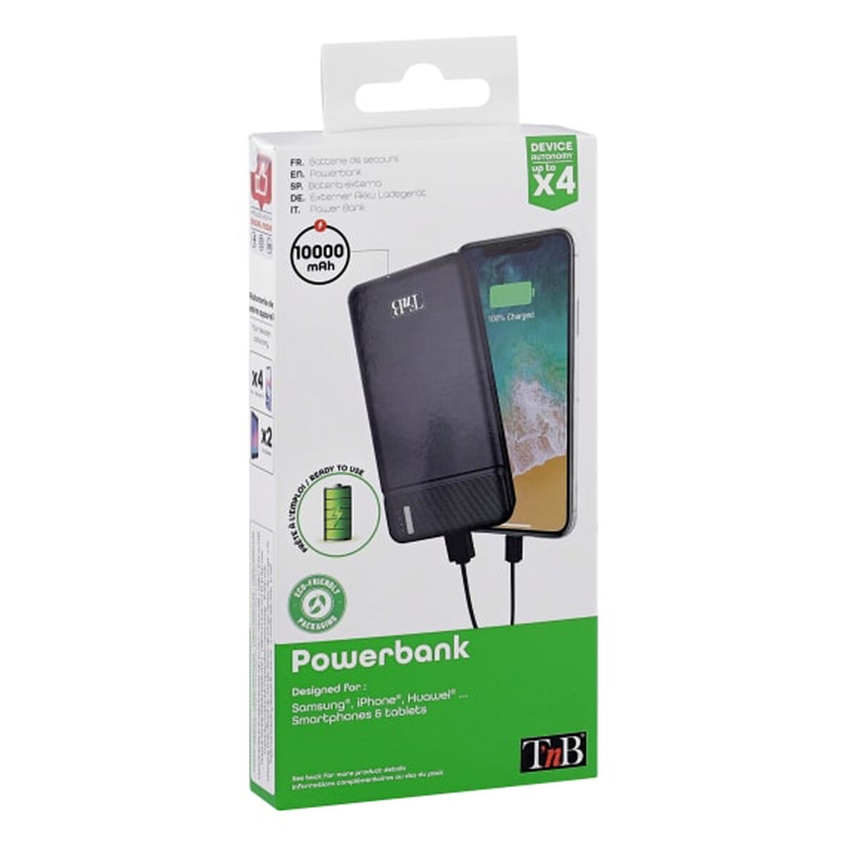 Powerbank T'NB PBU10000 Negro 10000 mAh
