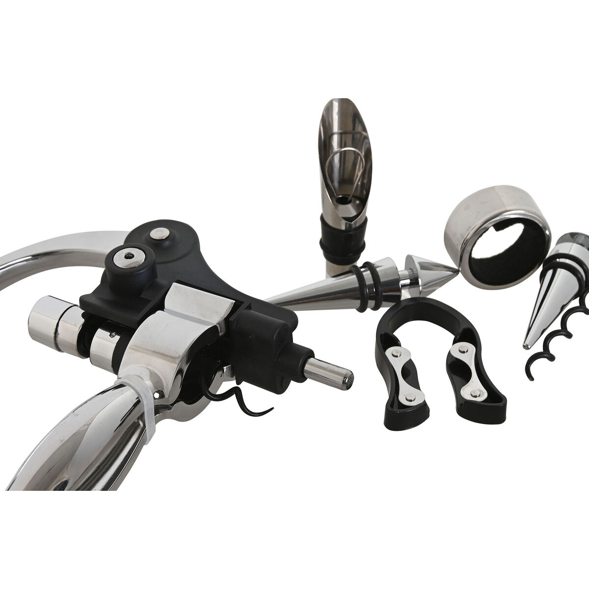 Set de Accesorios para Vino Home ESPRIT Natural Bambú Acero Inoxidable